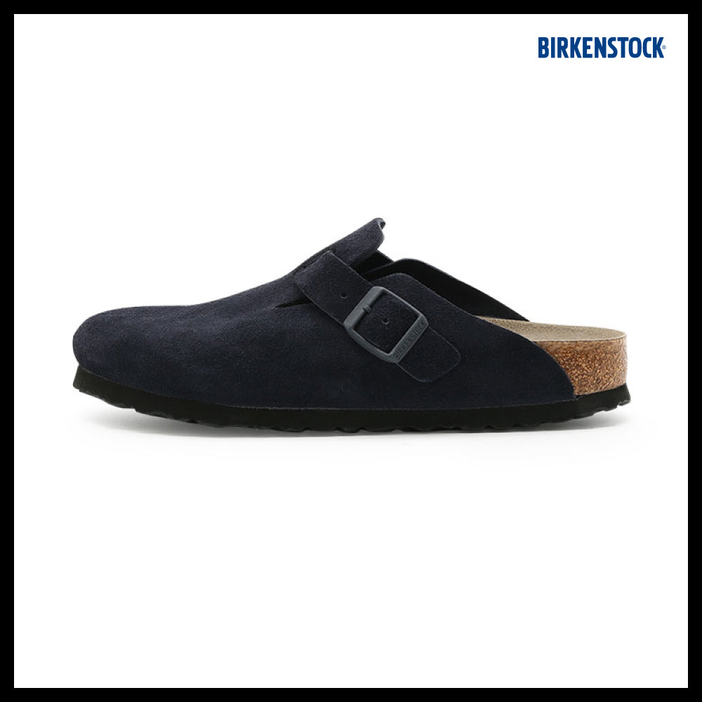 【BIRKENSTOCK】Boston BS Narrow Suede Leather Midnight