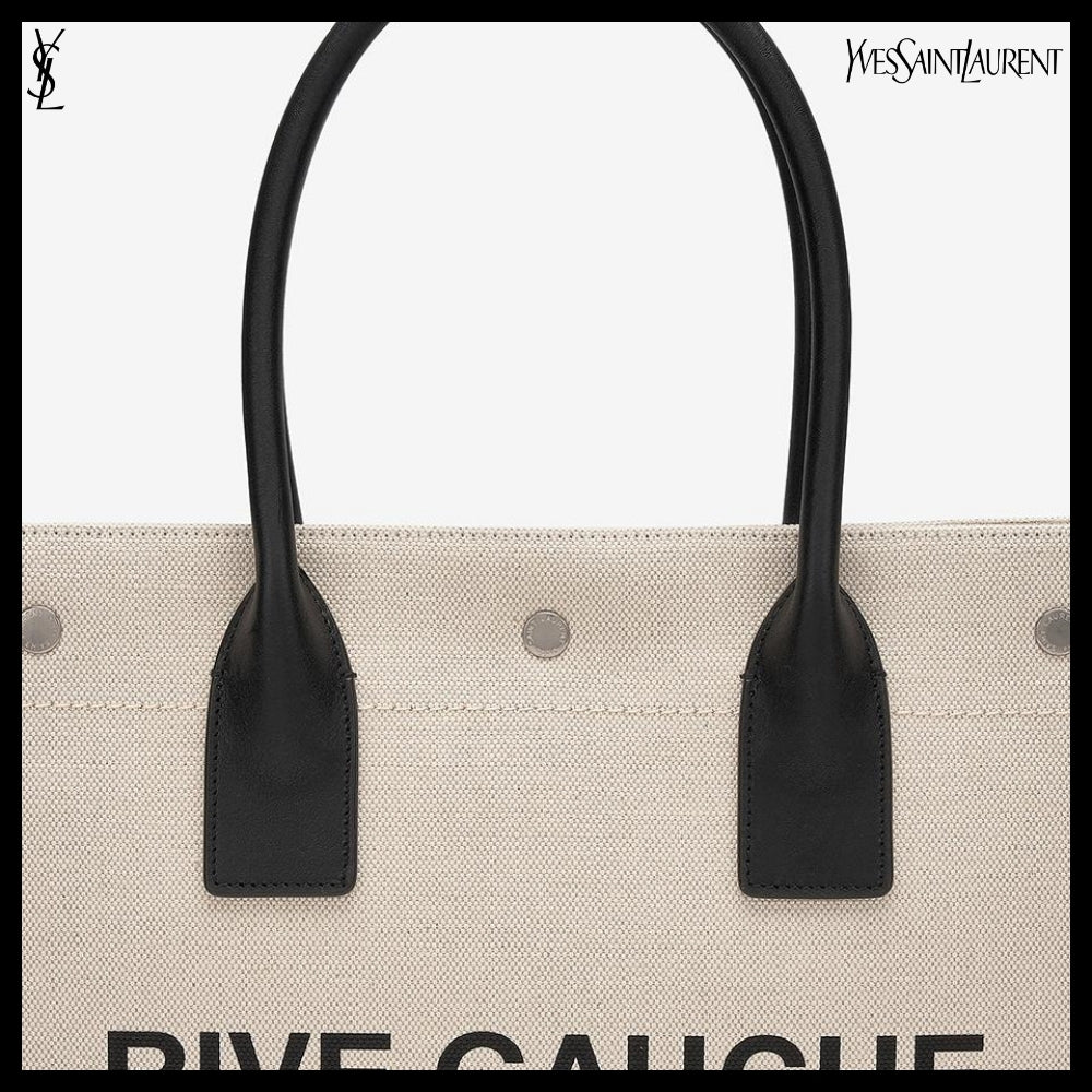 【Saint Laurent】Rive Gauche Tote Bag Greige