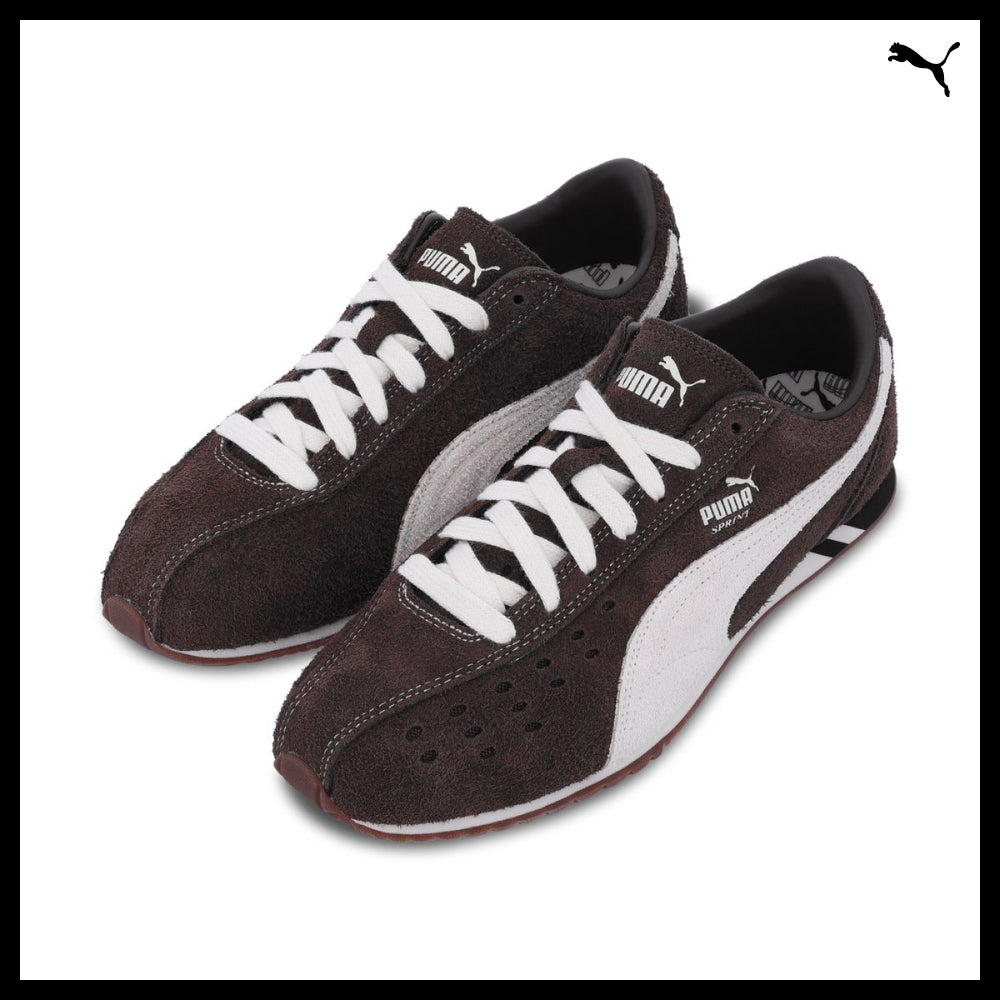 【PUMA】Sprint Hairy Suede Chocolate Forest Sneakers
