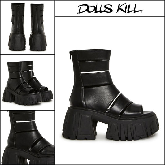 ◆DOLLS KILL◆DARKER WAVS Outro Wrap Sandal