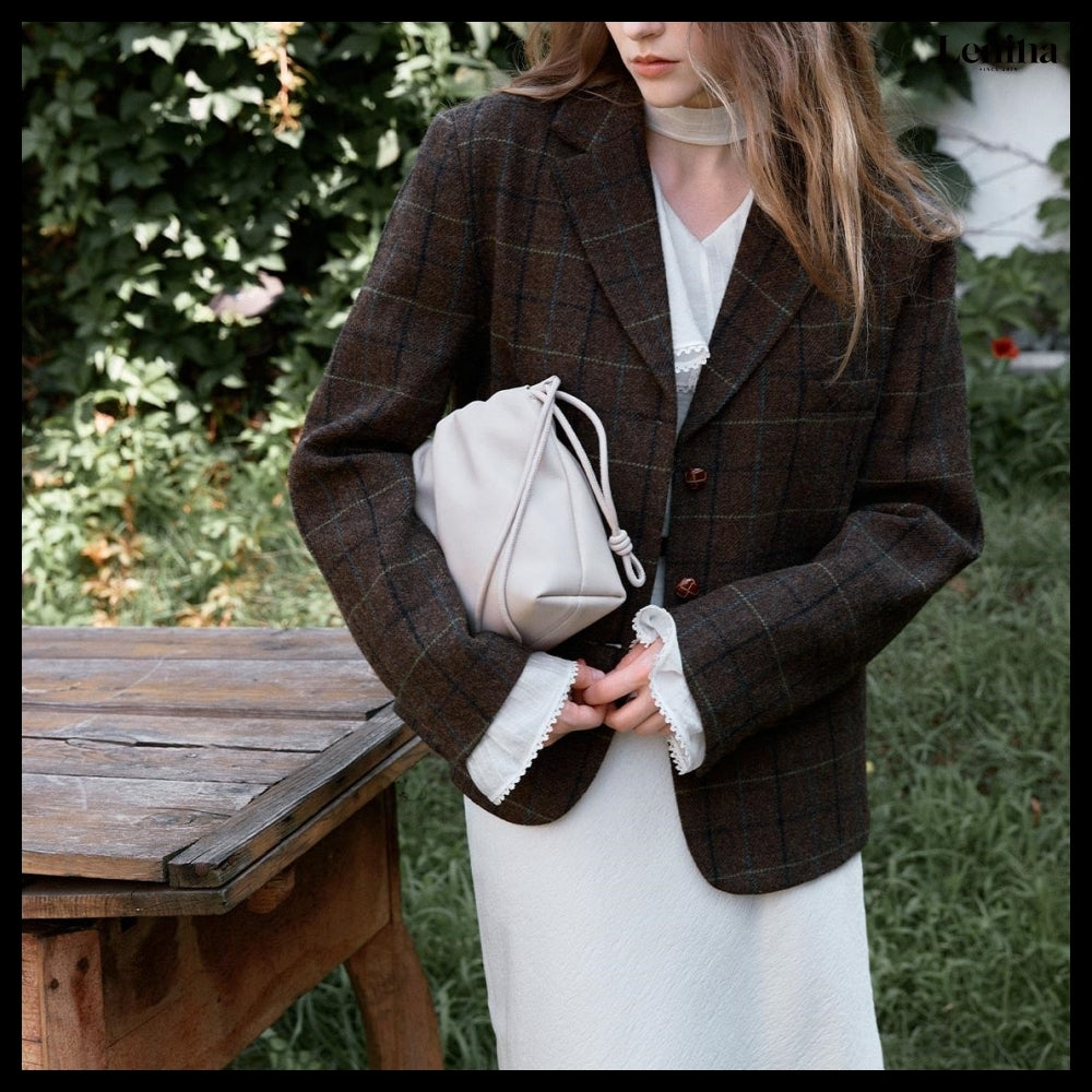【LENINA】Floria Shoulder Cross Bag Gray