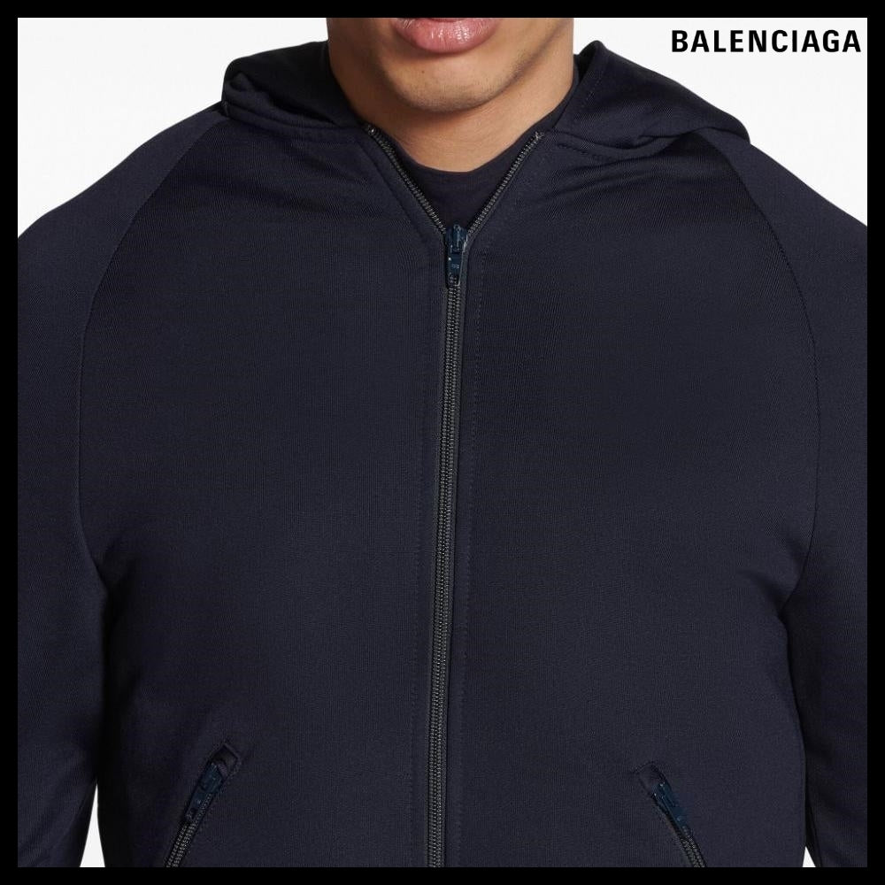 【BALENCIAGA】Unity Sports Icon ZipUp Hoodie Medium Fit Navy