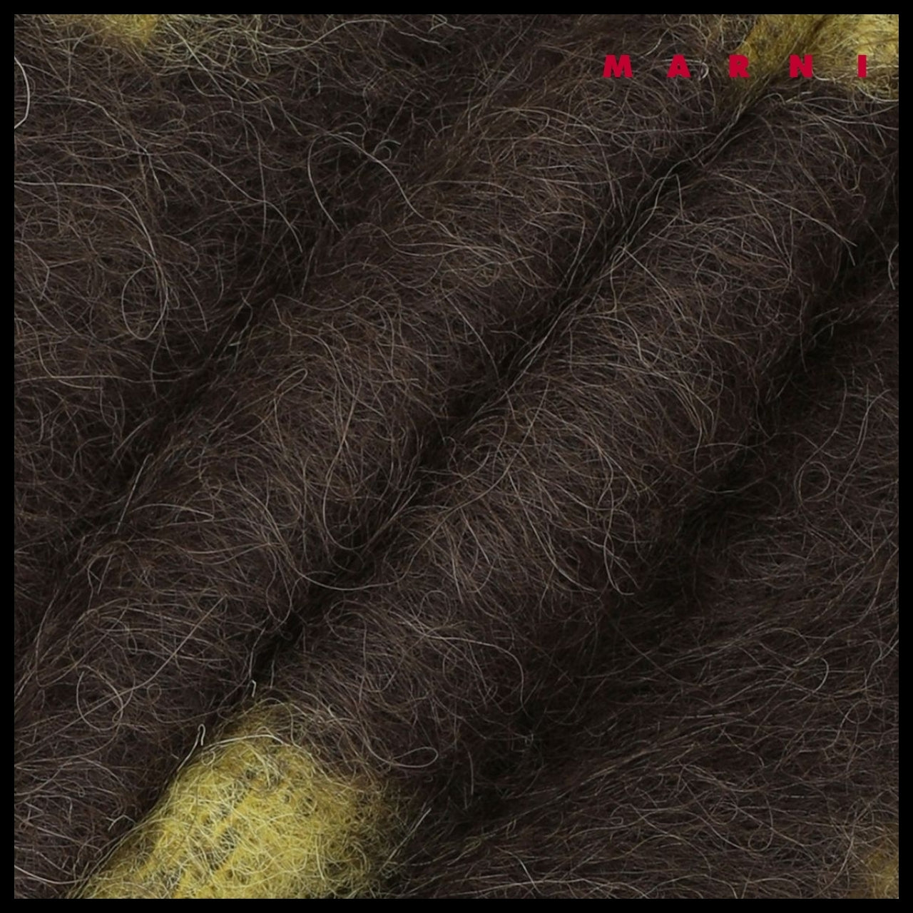 【MARNI】Square Wool Mohair Muffler Coffee