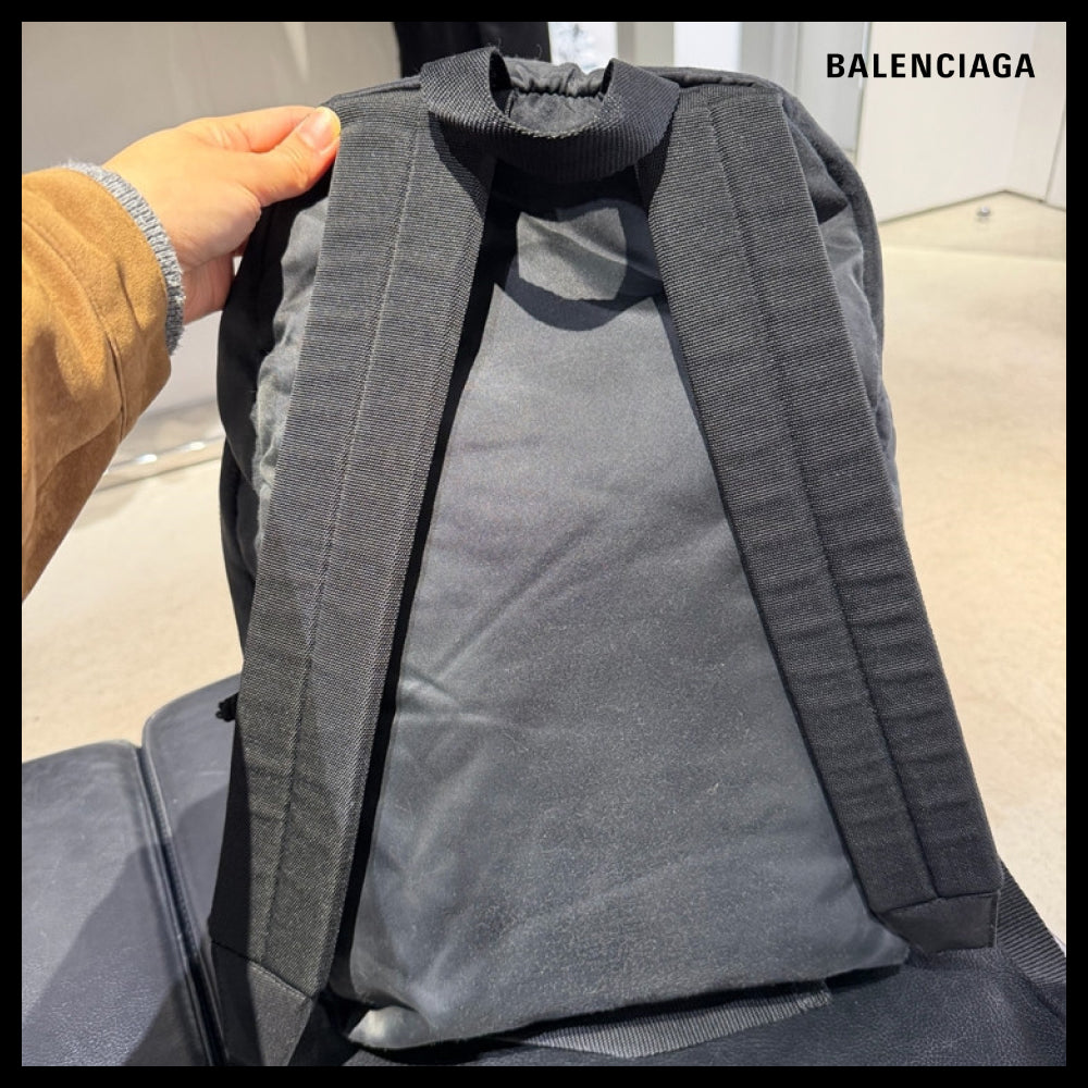 【BALENCIAGA】Explorer Logo Nylon Backpack Black