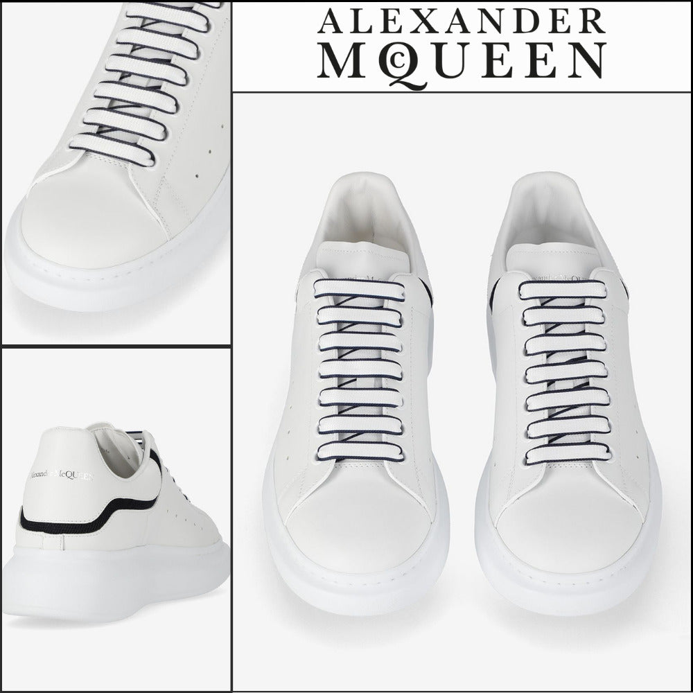 【Alexander Mcqueen】Oversole Sneakers in White/Navy