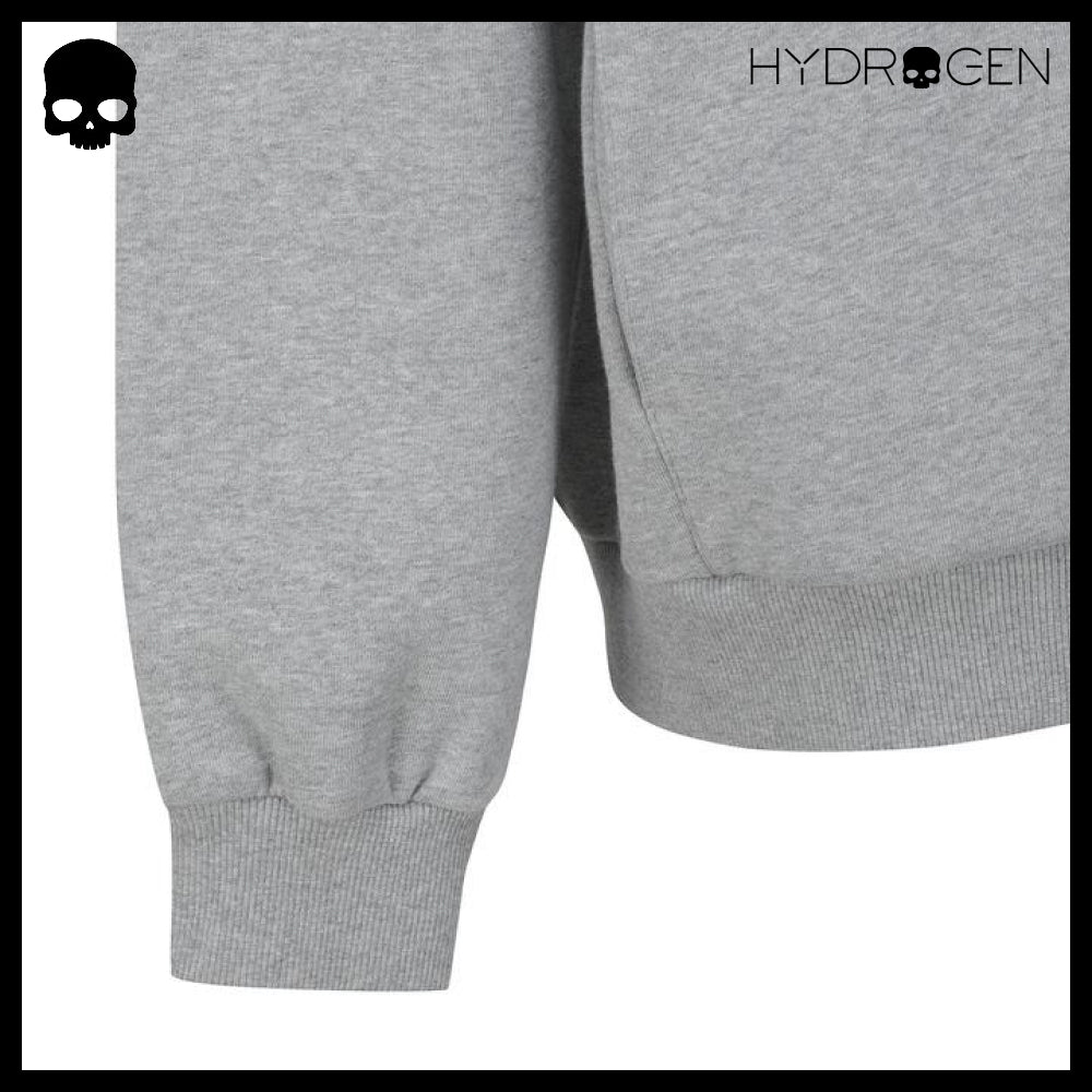 【HYDROGEN】UNI DAILY FLEECE HOODIE MELANGE GREY