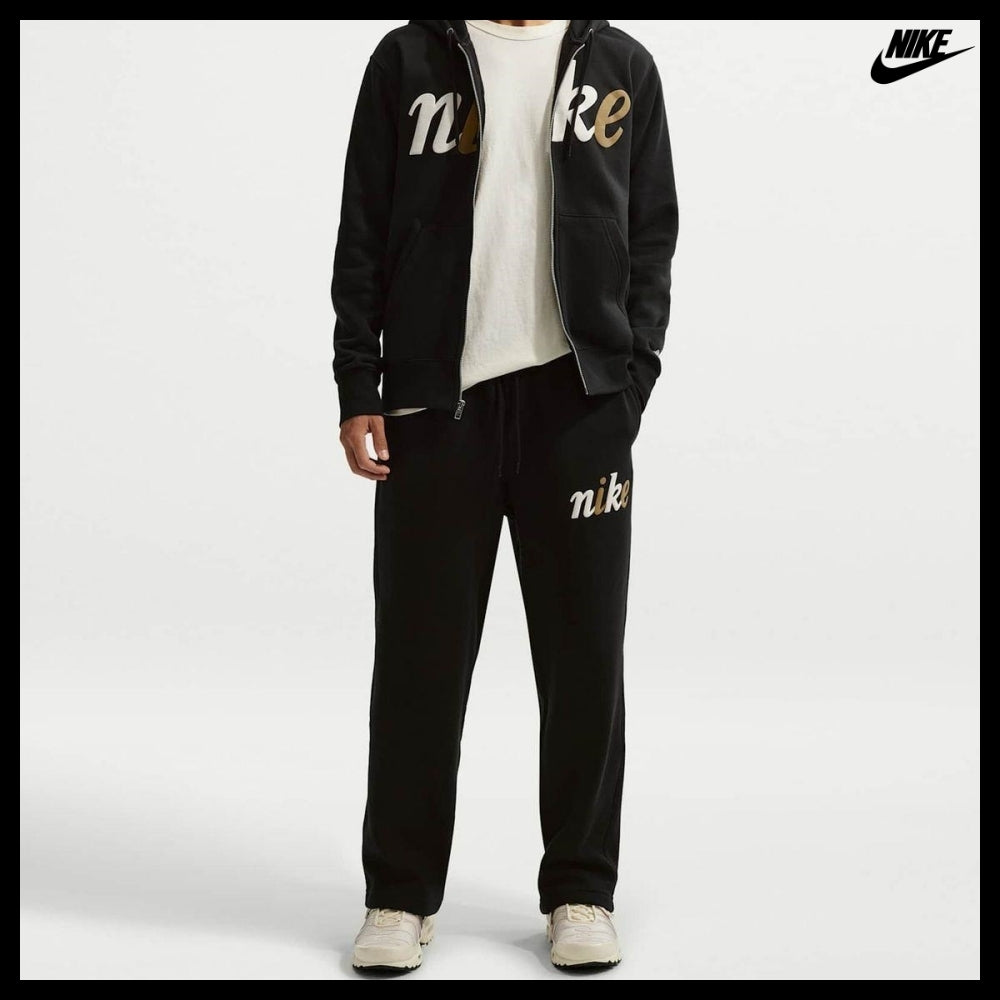 【NIKE】Sportswear Club Fleece Open Hem Pants M Black Jogger