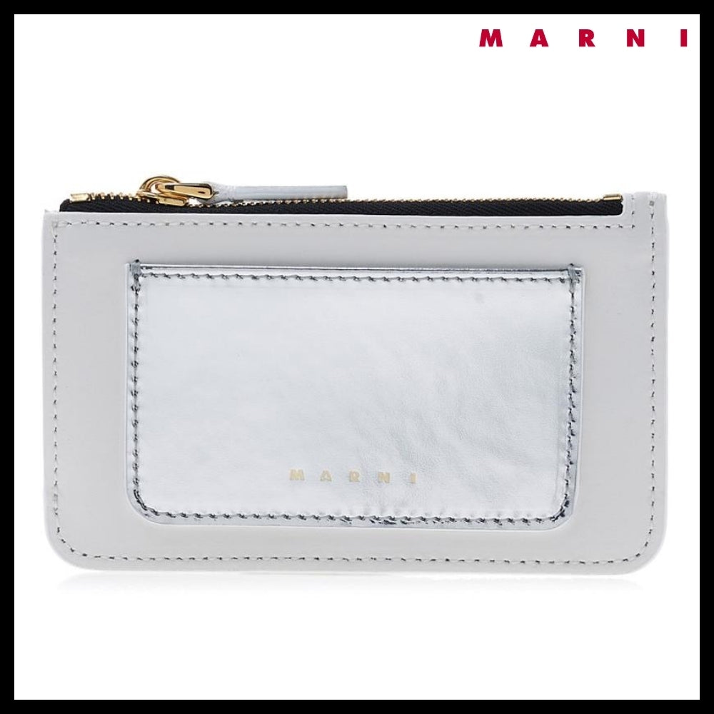 【MARNI】Logo Leather Card Holder