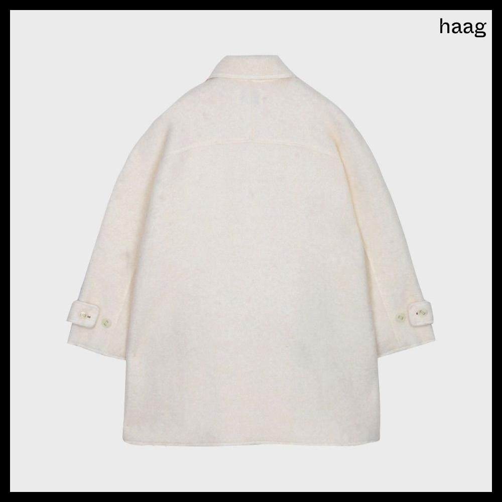 【HAAG】A Coat Cardigan Ivory