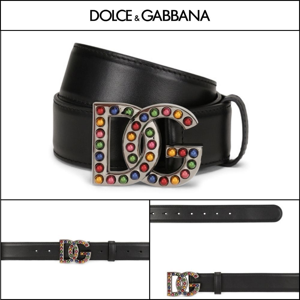 【Dolce & Gabbana】BELT WITH BEJEWELED BUCKLE