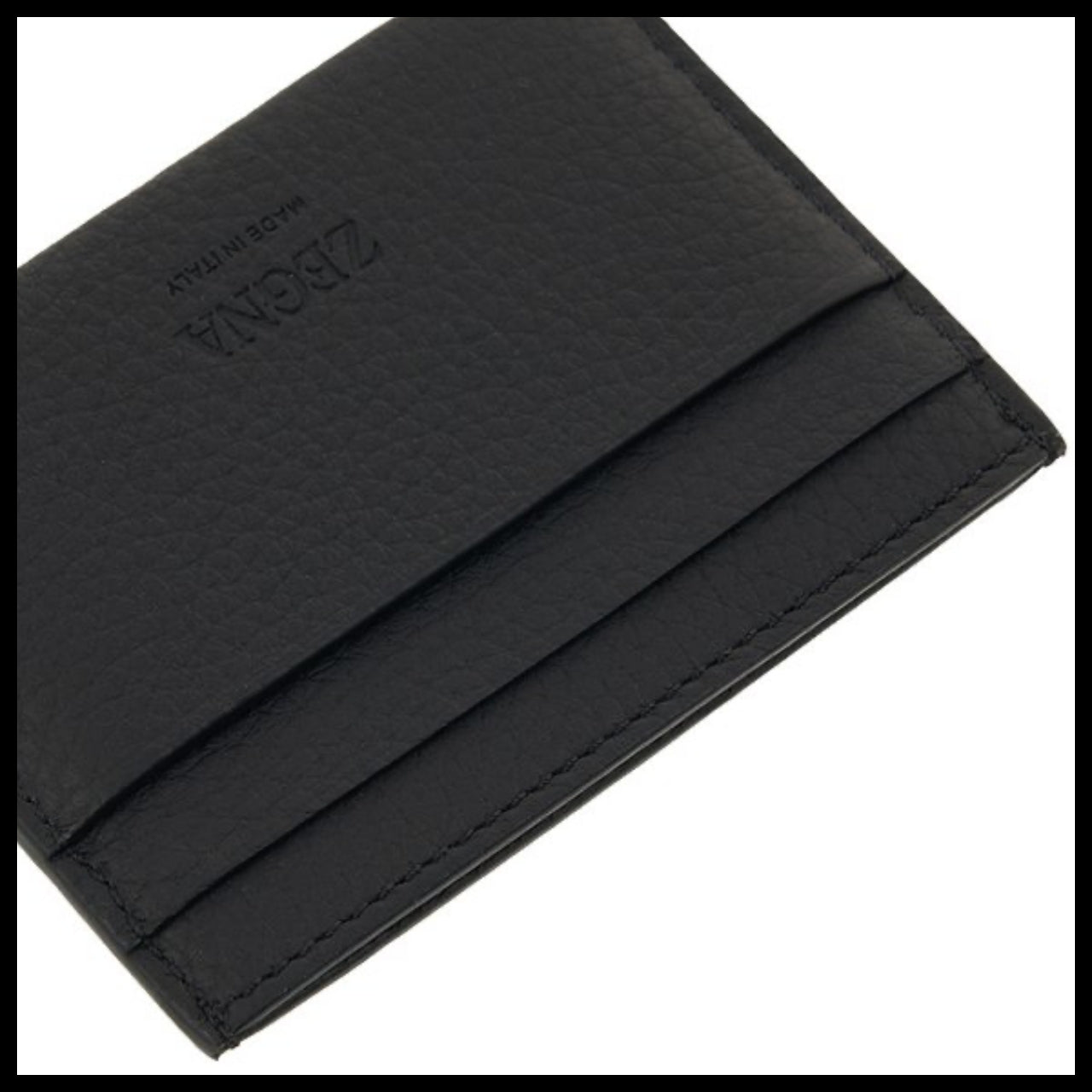 【Zegna】Men's Logo Card Wallet Luxury Classic