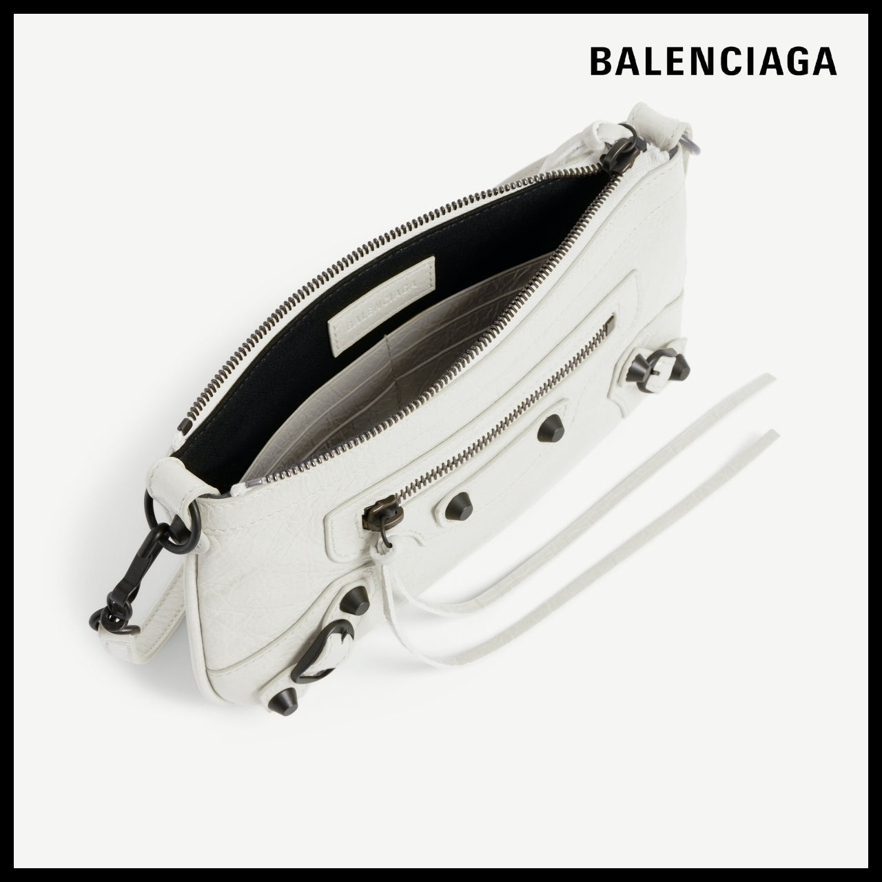 【BALENCIAGA】Le City Strap Pouch Optic White