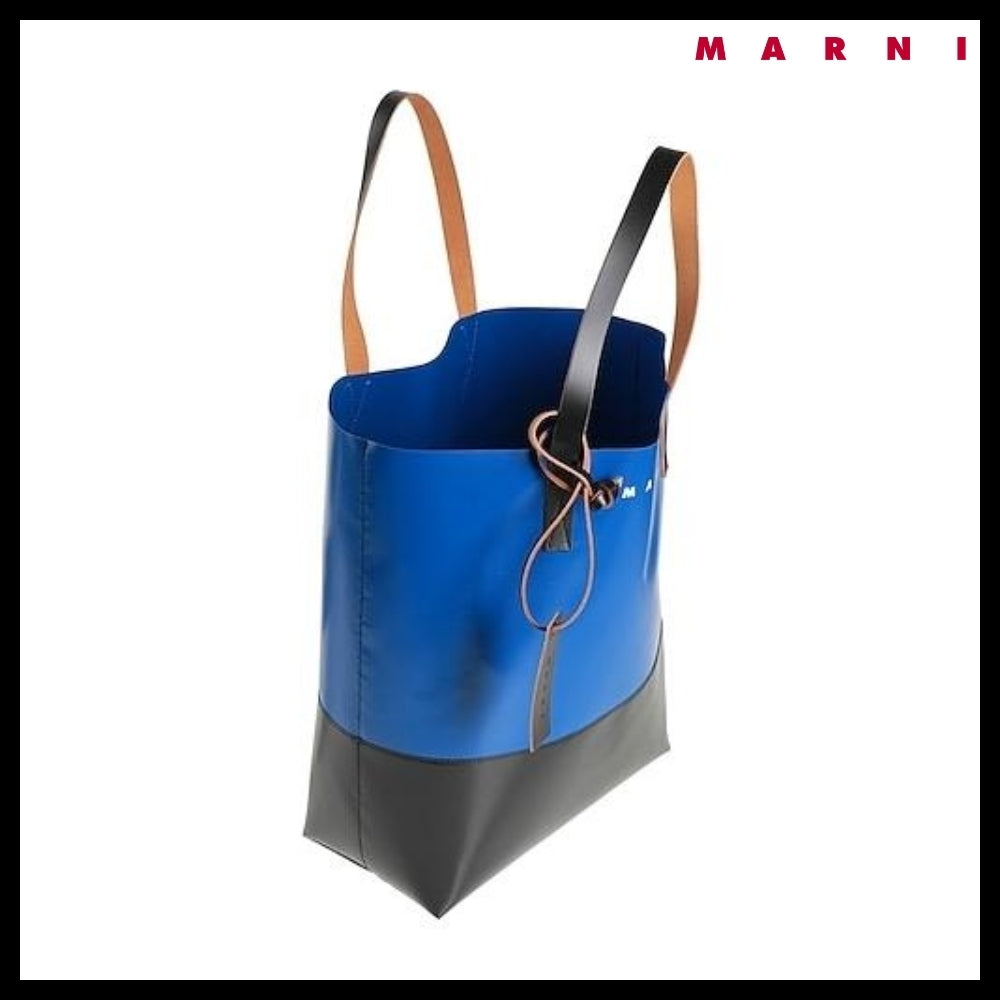 【MARNI】Blue & Black Tribeca Shopping Bag