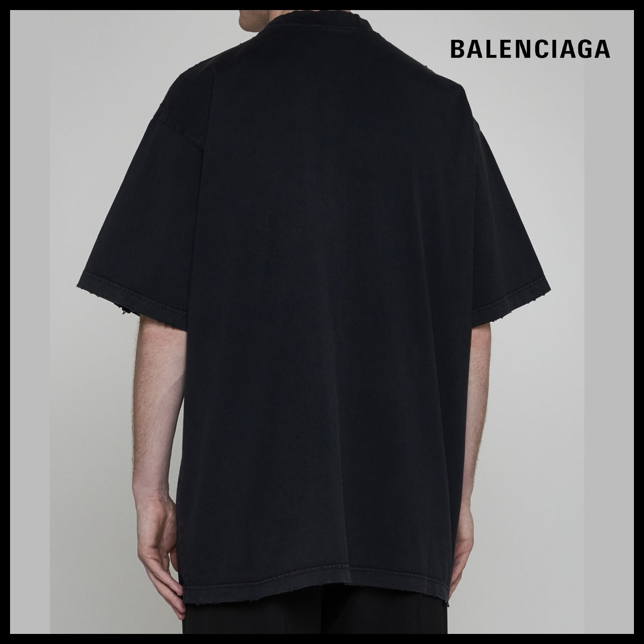 【BALENCIAGA】DIY College Medium Fit T-Shirt Black