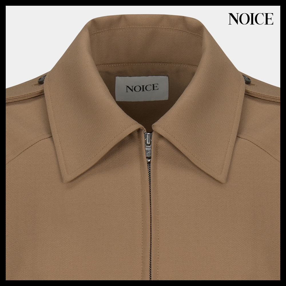 【NOICE  】NECK BUCKLE WOOL BLEND BLOUSON CAMEL