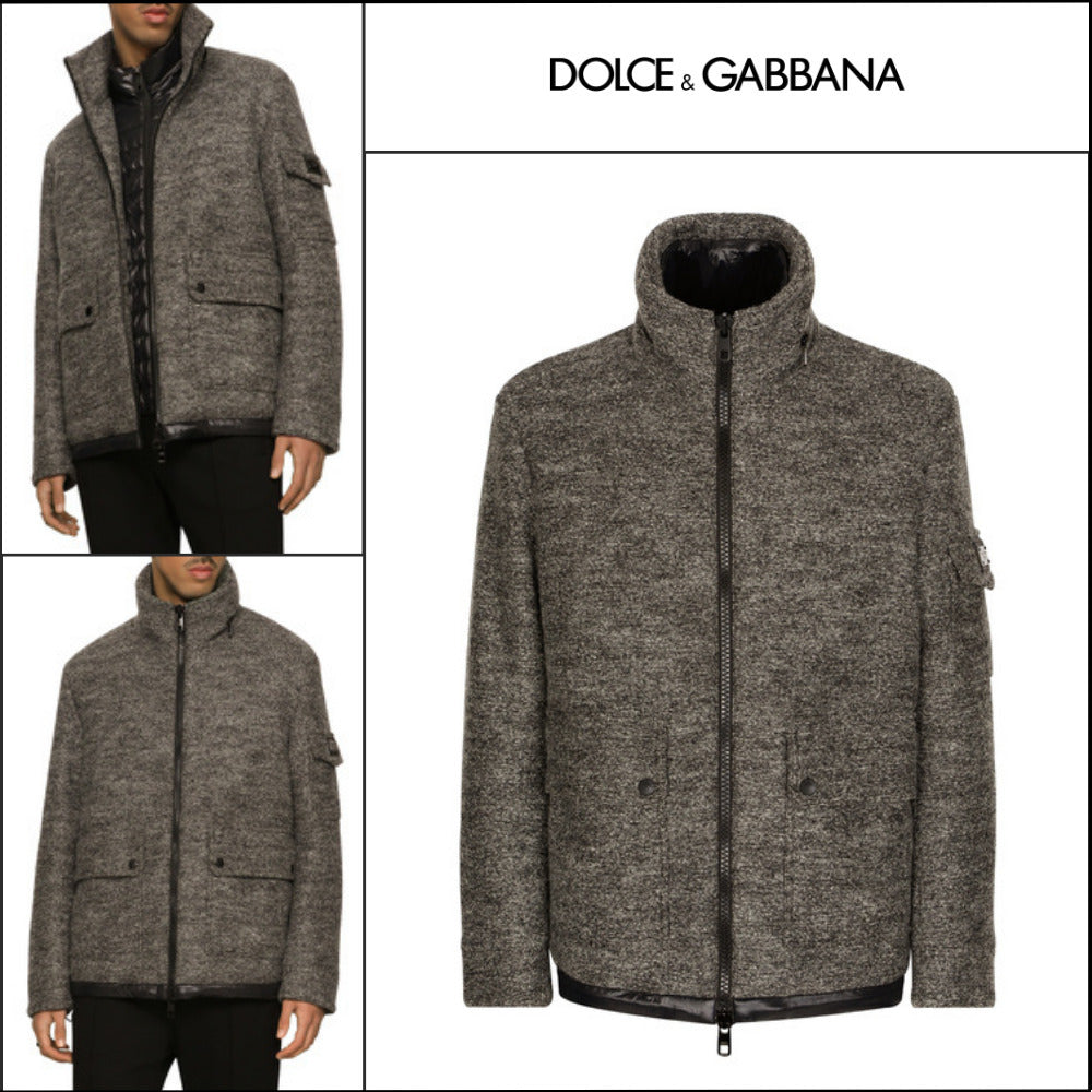 【Dolce&Gabbana】PADDED WOOL JACKET BRANDED TAG