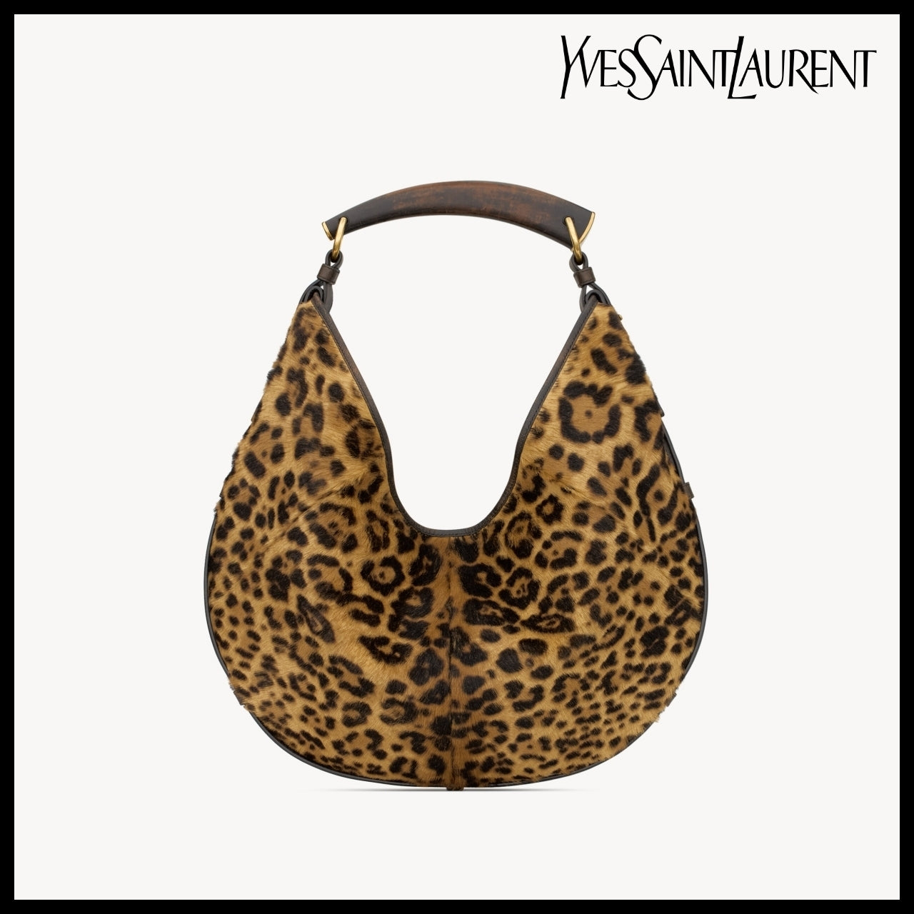 【Saint Laurent】Pony Hair Leather MOMBASA Medium Bag