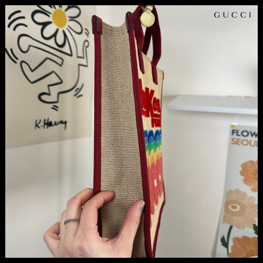 【GUCCI × OSHKOSH 】ロゴ スクエア トートバッグ