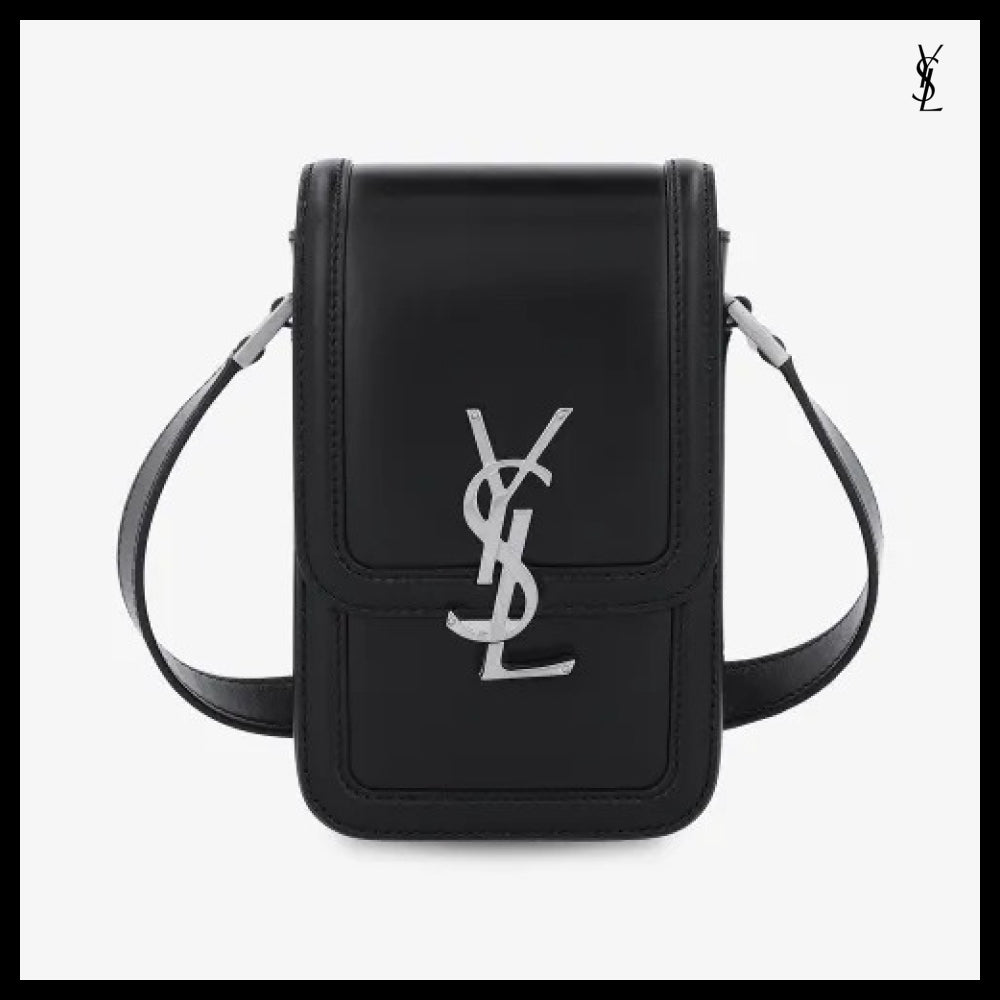 【Saint Laurent】Mini Monogram Solferino Crossbody Bag Black