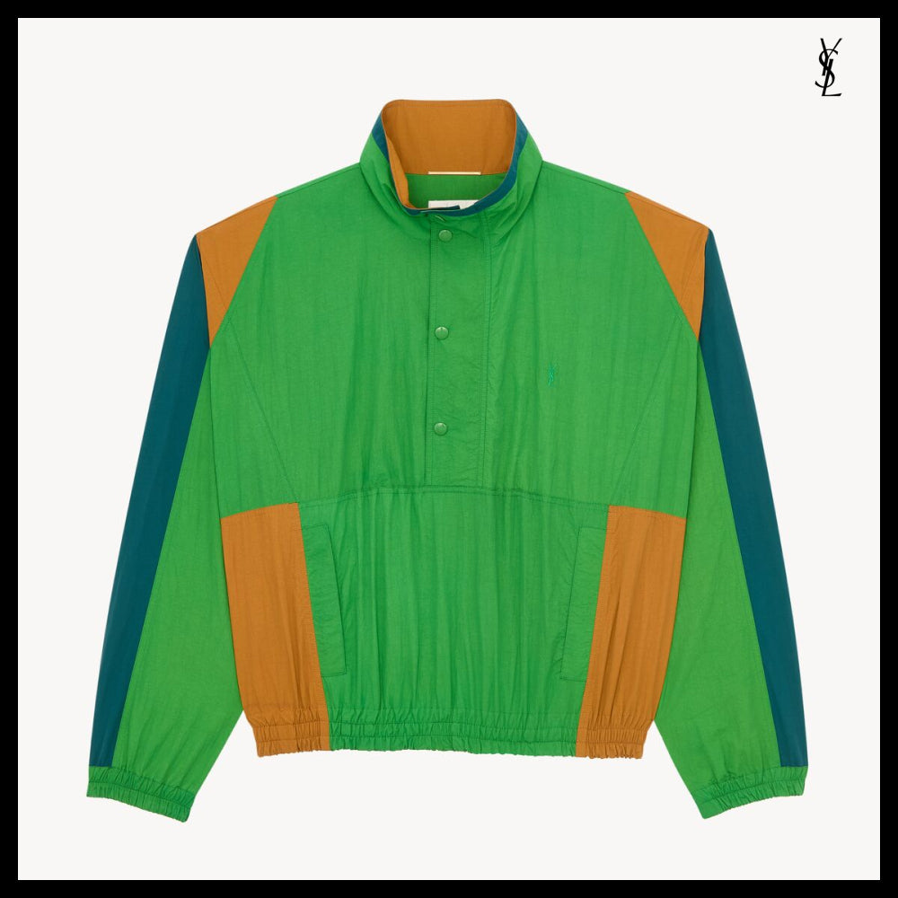 【Saint Laurent】Nylon Faille CASSANDRE Windbreaker