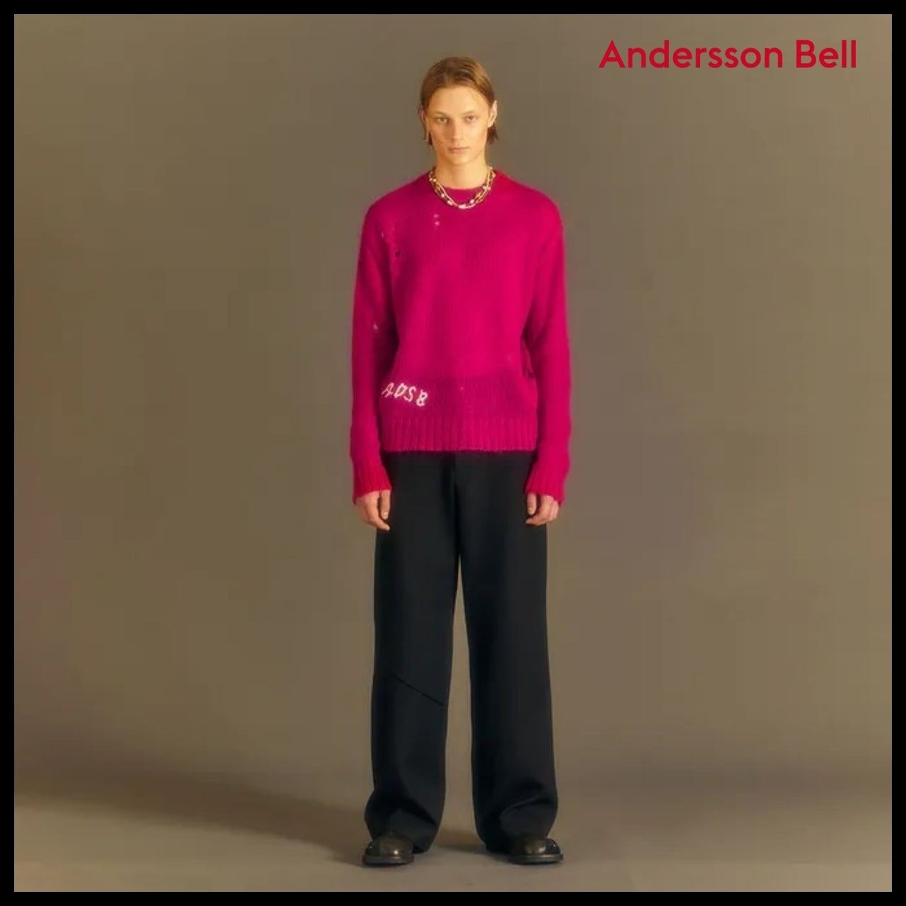 【ANDERSSON BELL】ADSB Kid Mohair Crew-Neck Sweater 3Colors