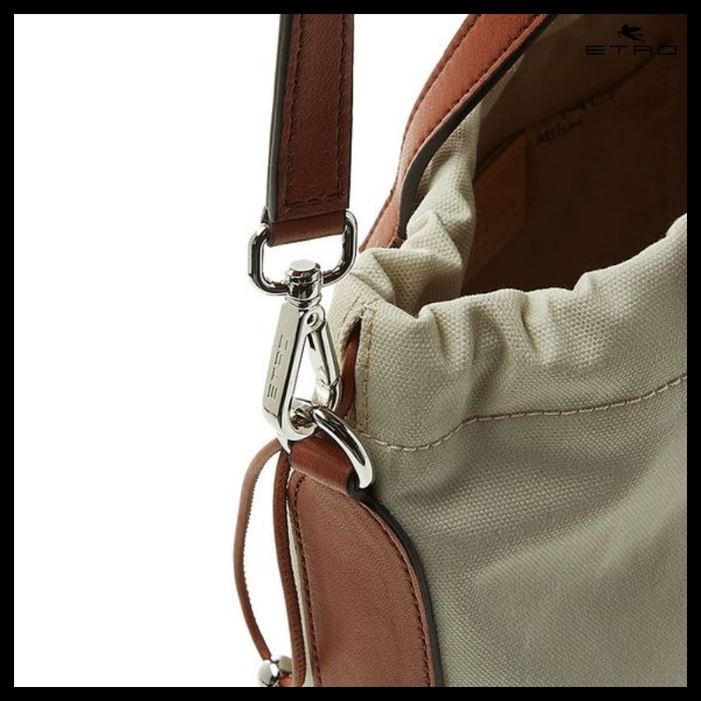 【ETRO】Logo Cotton Bucket Bag