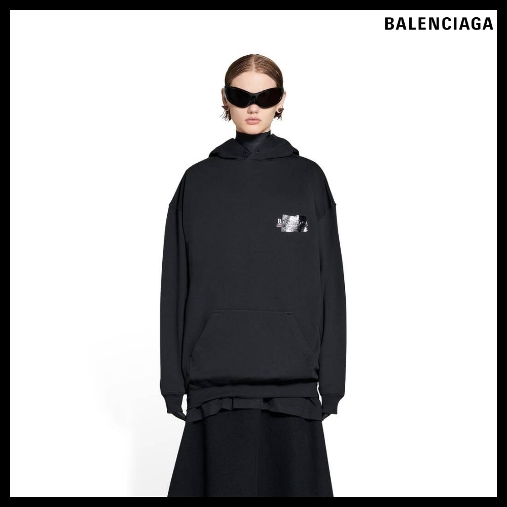 【BALENCIAGA】Gaffer Hoodie Medium Fit Black