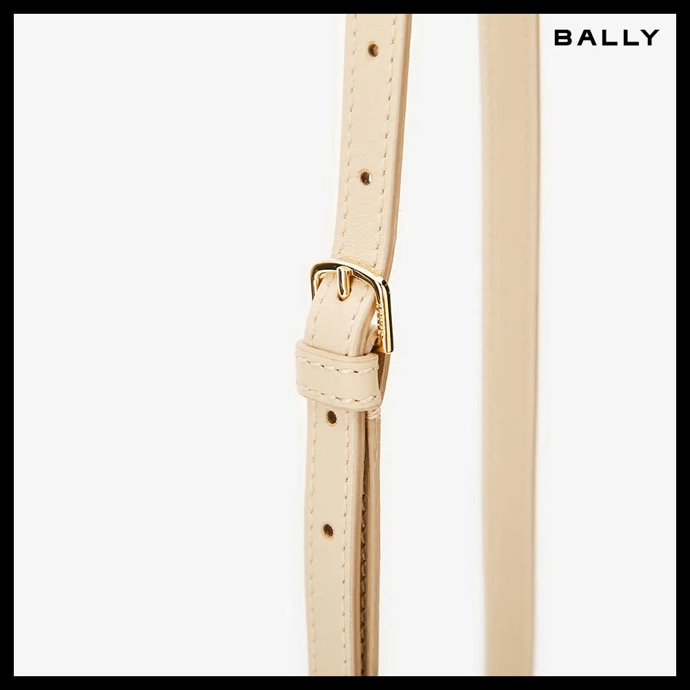 【BALLY】Unisex Mini Logo Print Light Beige Tote Bag