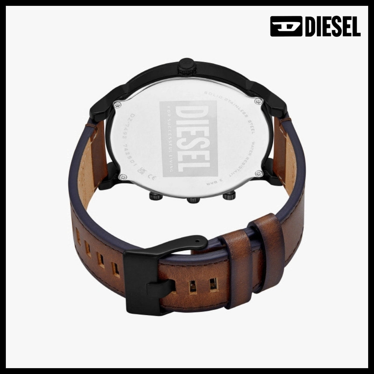 【DIESEL】Mr. Daddy Slim Chronograph Men’s Leather Watch