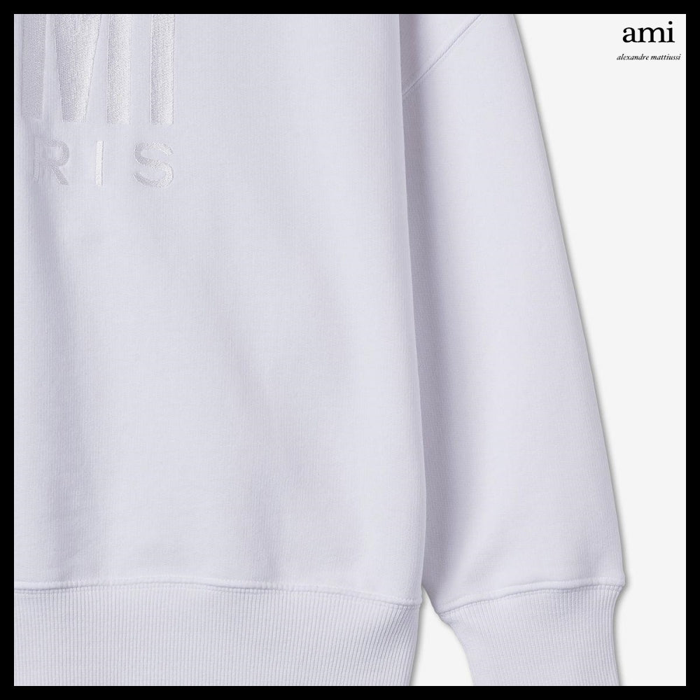【 AMI PARIS 】 Big Logo Sweatshirt White