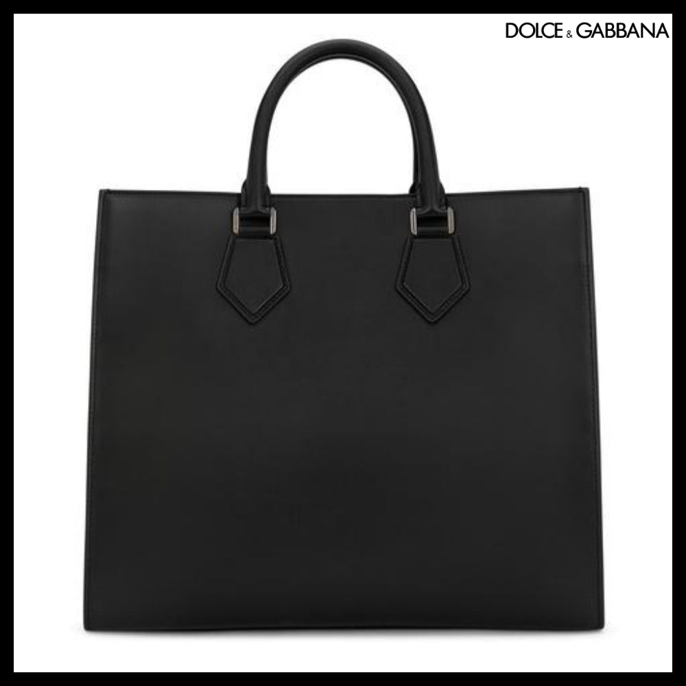【Dolce&Gabbana】LARGE CALFSKIN SHOPPER WITH LOGO