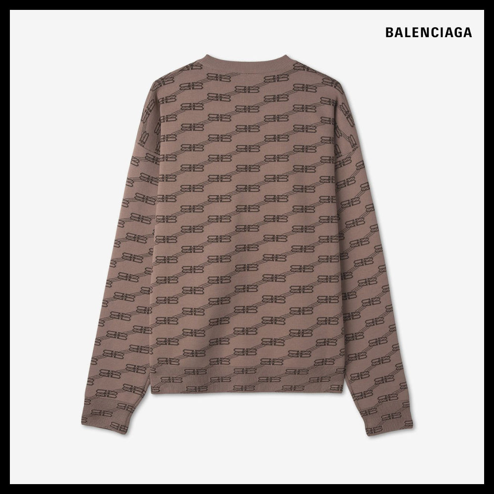 【BALENCIAGA】BB All-Over Knit Brown