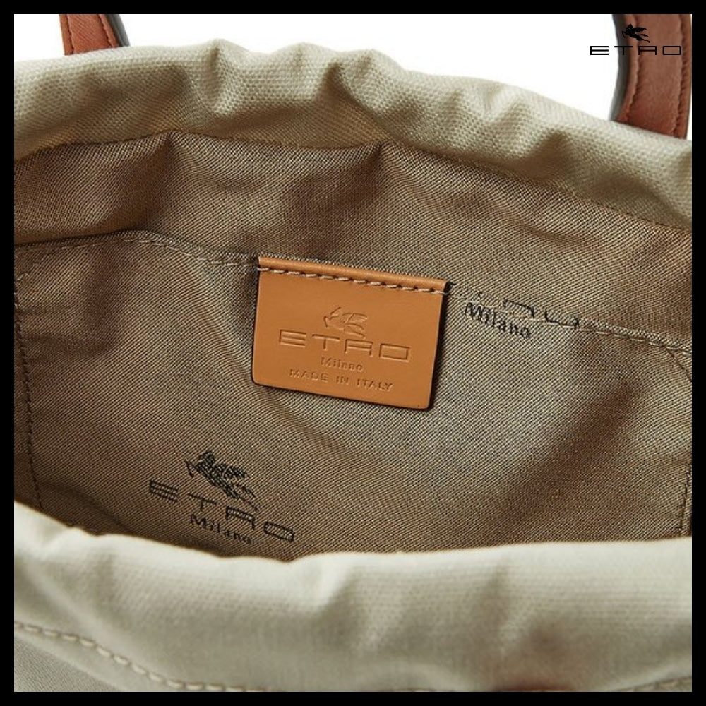 【ETRO】Logo Cotton Bucket Bag