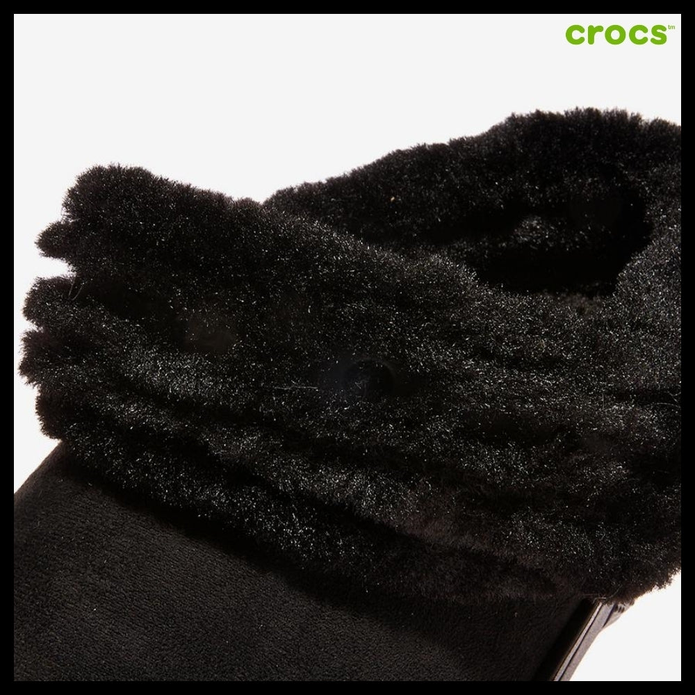 【CROCS】Classic Unforgettable Suede Clog Black