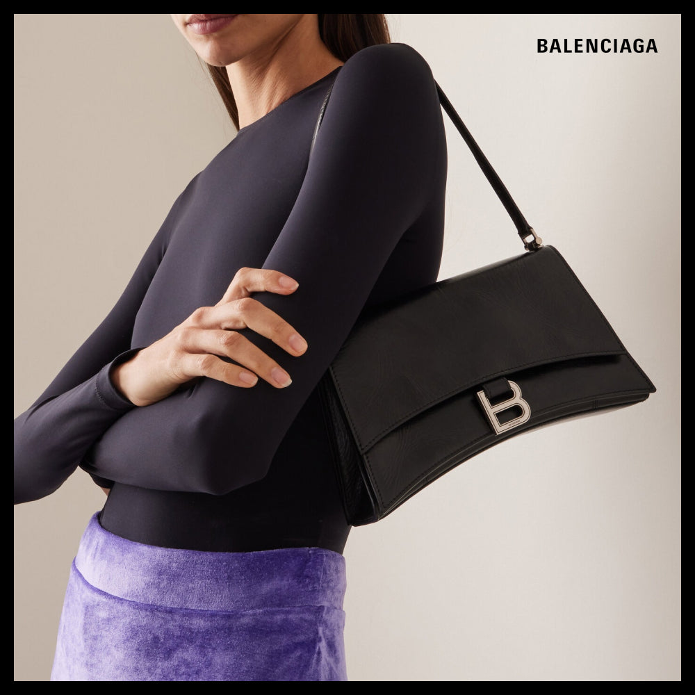 【BALENCIAGA】Crush Small Sling Bag Black