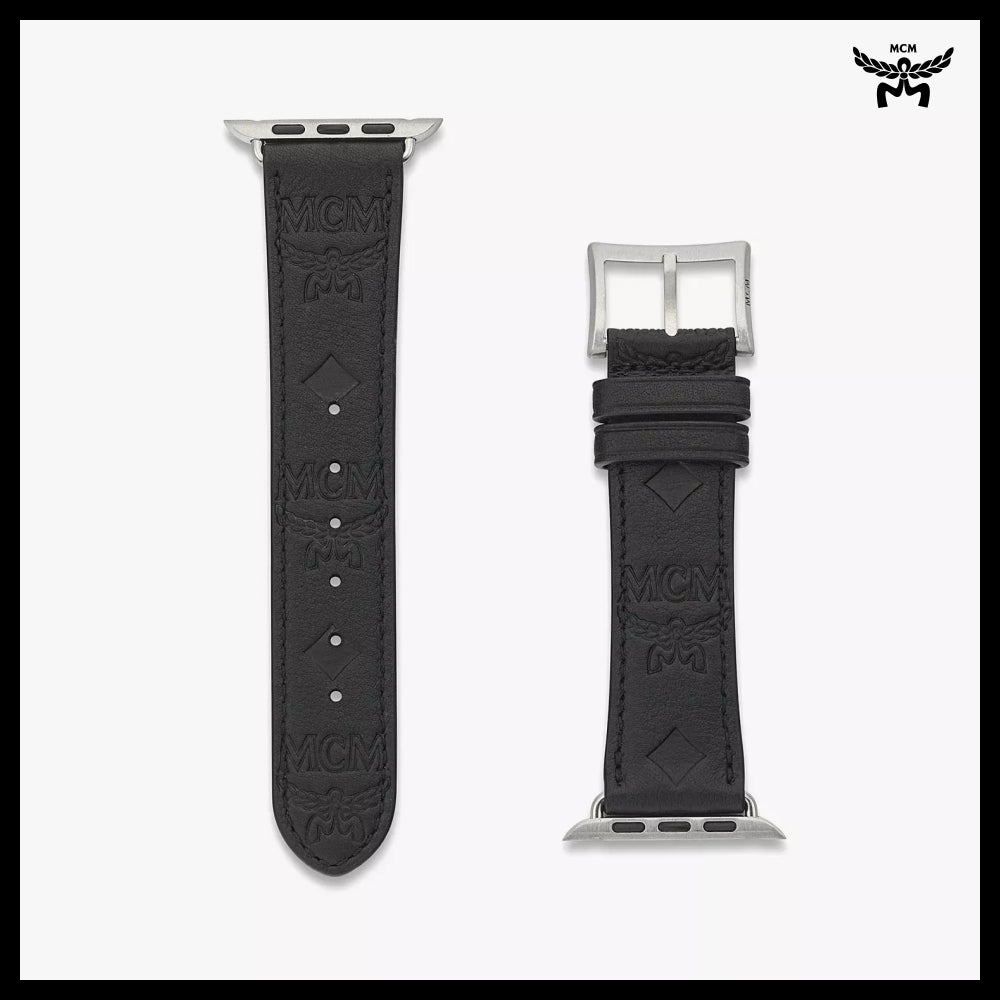 【MCM】Embossed Monogram Leather Apple Watch Band