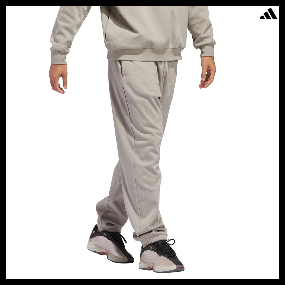 【ADIDAS】 Basketball Fleece Jogger Pants Putty Beige