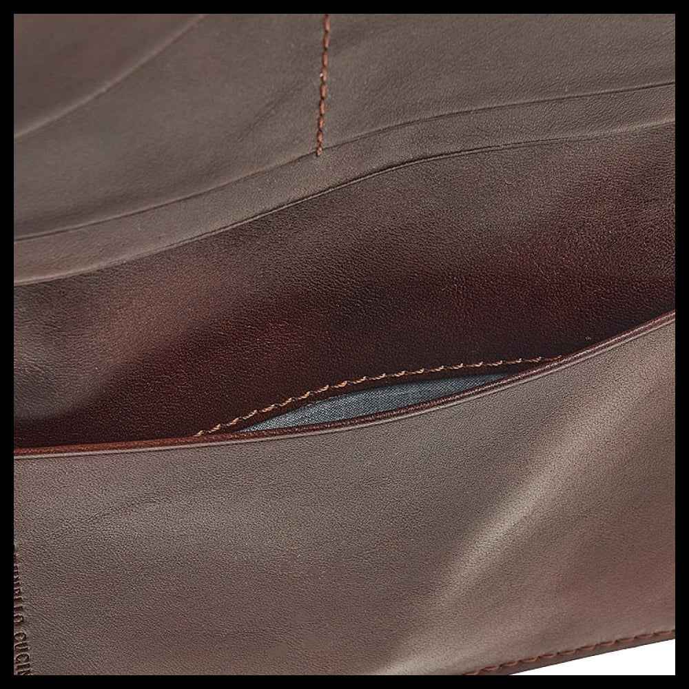 【Brunello Cucinelli】Men's Logo Debossed Card Wallet Quiet