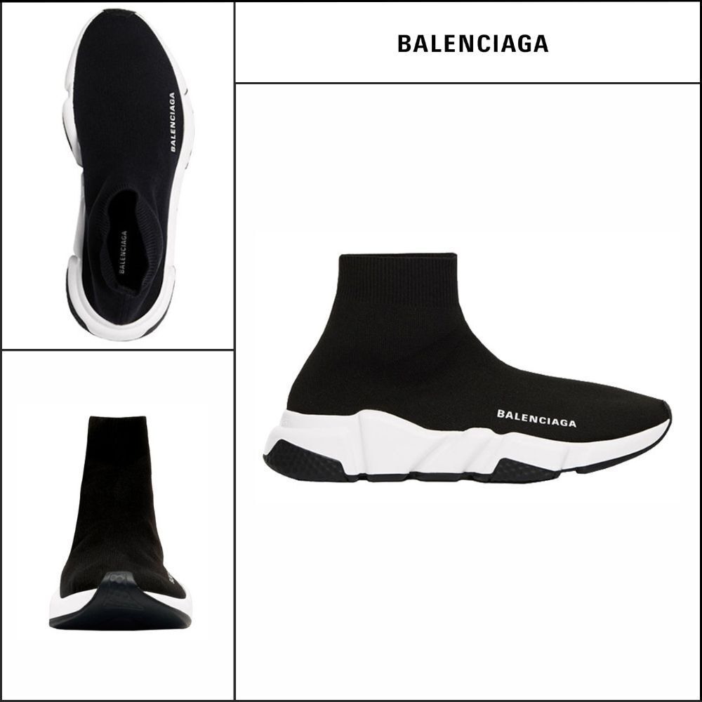 【BALENCIAGA】White Black Speed Recycled Knit Sneaker