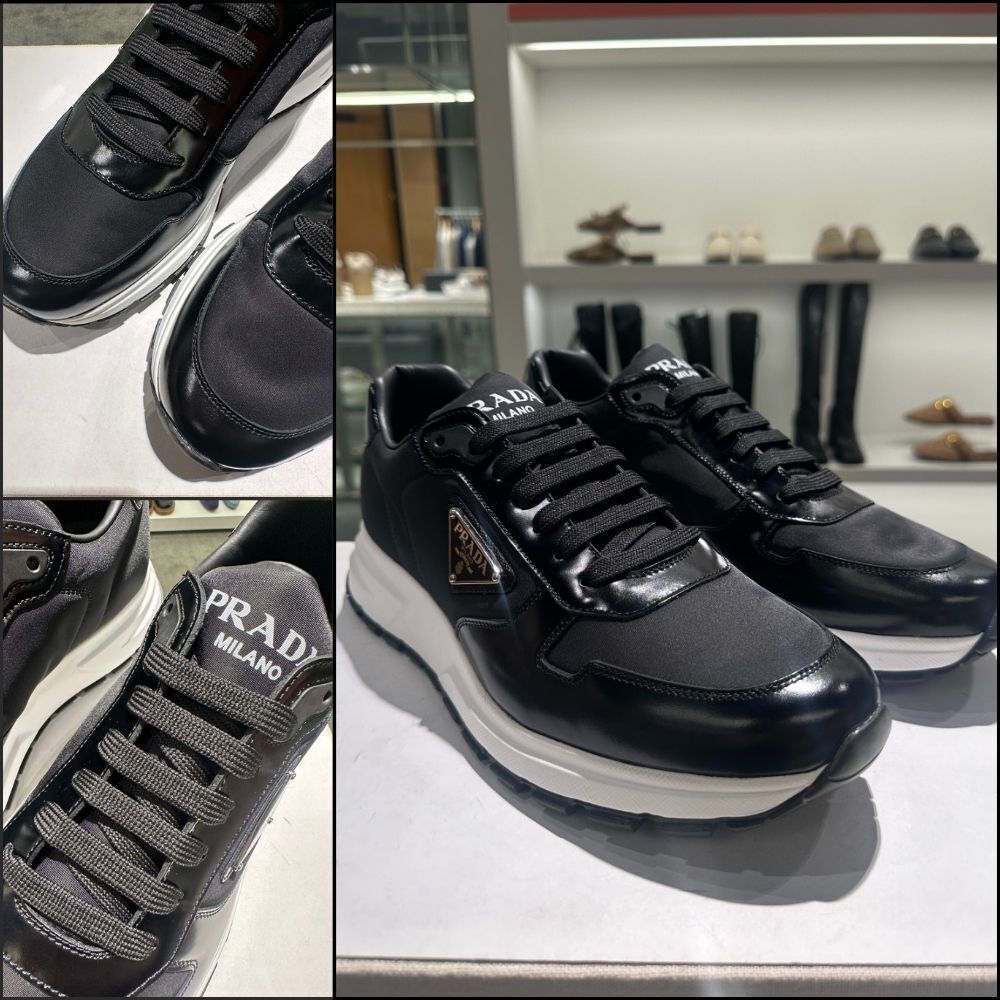 【PRADA】Triangle Logo PRAX Sneakers Men