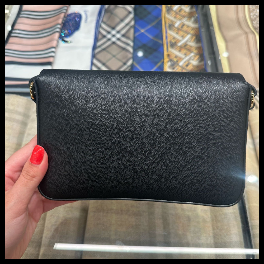 【BURBERRY】New Hampshire Check Crossbody Bag Black