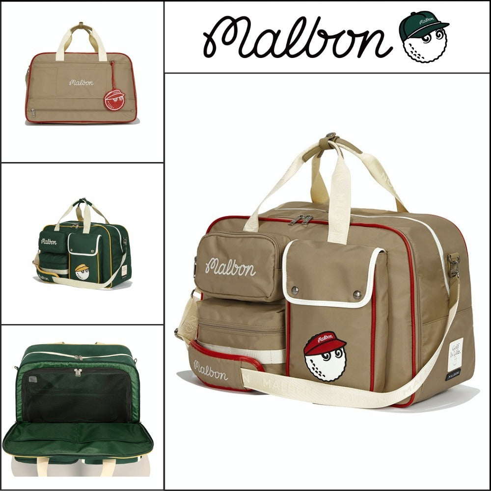 【Malbon Golf】Multi-Pocket Boston Bag 2Colors
