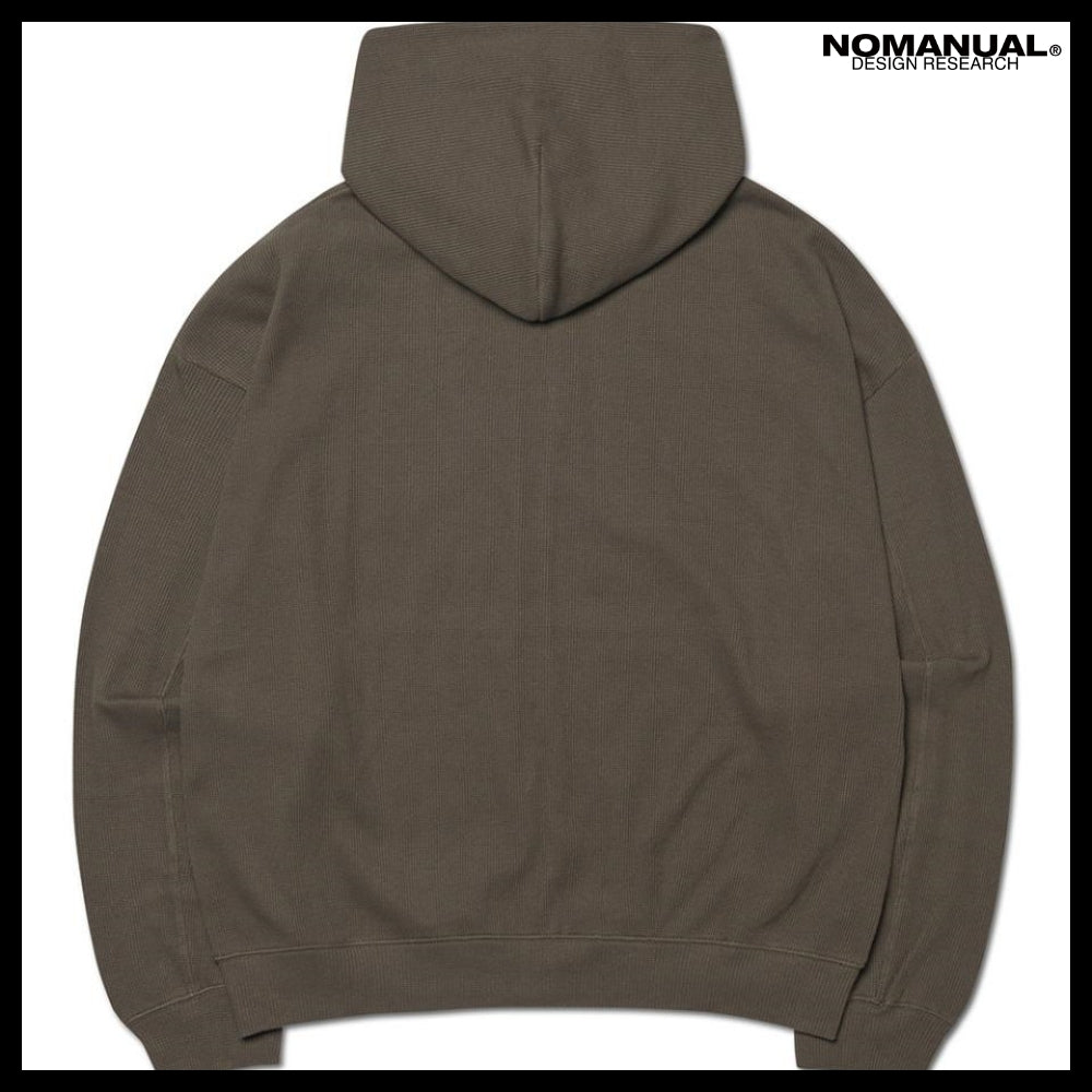 【NOMANUAL】NM WAFFLE HOODED ZIP UP 2 Colors