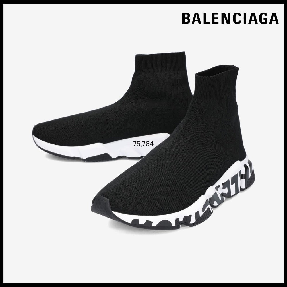 【BALENCIAGA】Speed Sneakers - Black/White