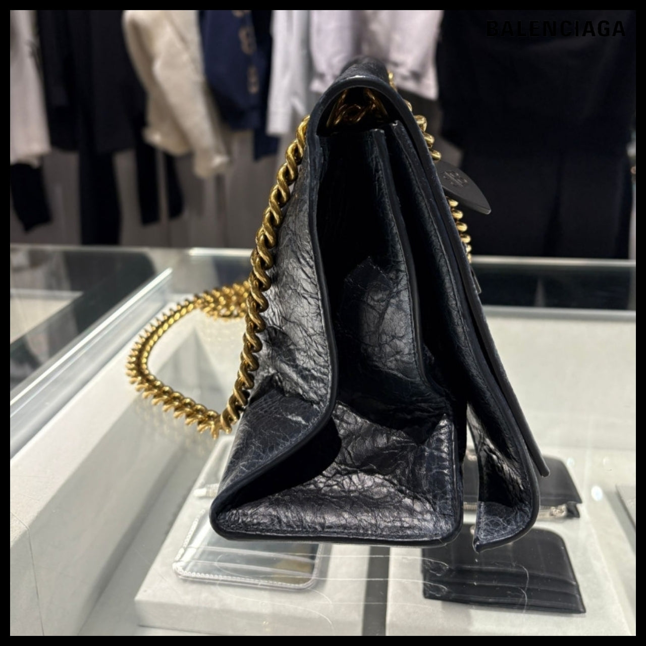 【BALENCIAGA】Crush Chain Small Bag “Paris Souvenir”