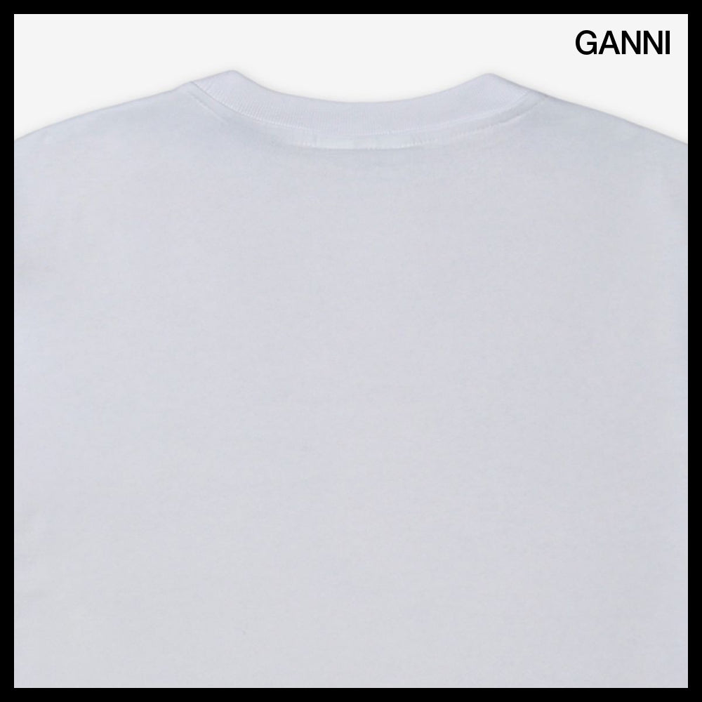 【Ganni】Basic Jersey Poppy C Relax Fit Short Sleeve T-shirt