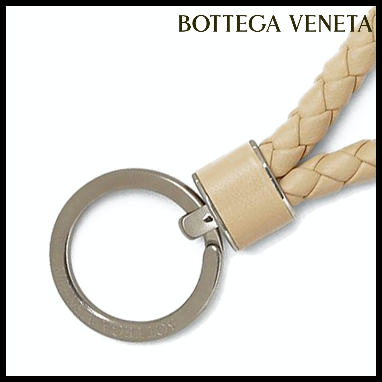 【Bottega Veneta】 Intreccio Key Ring Porridge