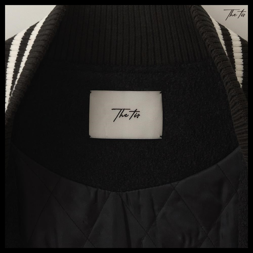【The tis】Angel Pearl Varsity Jacket 2Colors