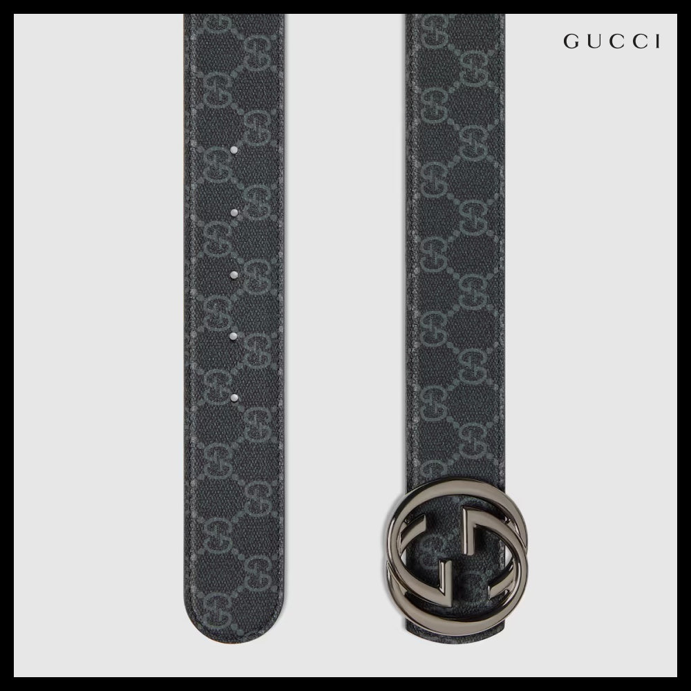 【GUCCI】Interlocking G Buckle Reversible Belt
