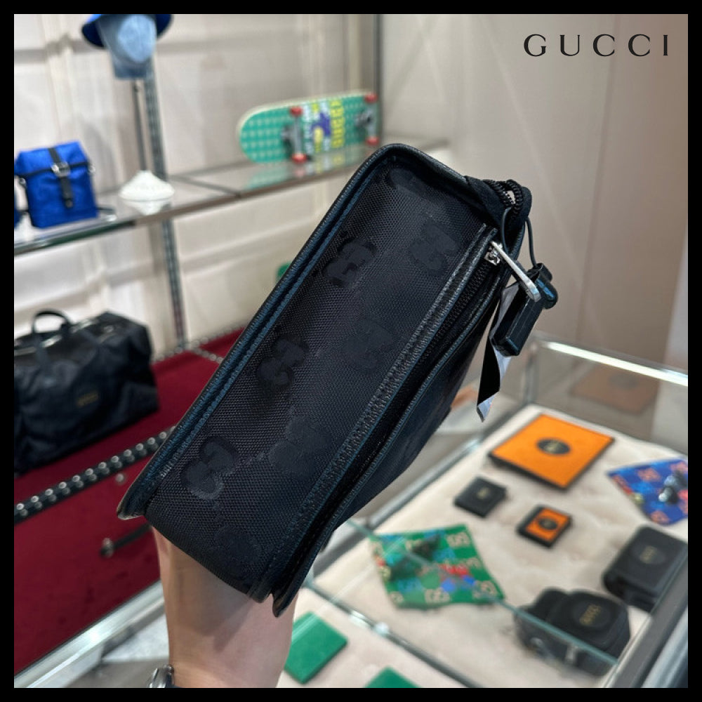 【GUCCI 】GG Off The Grid Nylon Medium Travel Bag BLACK